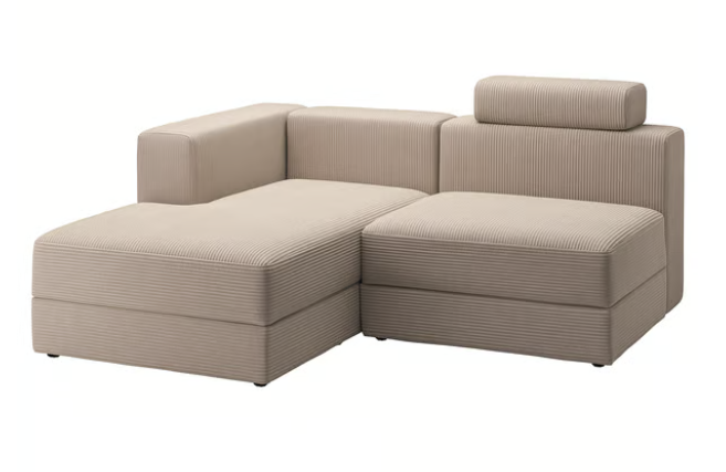2,5-seat mod sofa w chaise longue, left with headrest/Samsala
