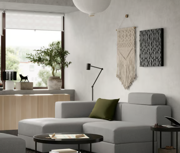 2,5-seat mod sofa w chaise longue, left with headrest/Samsala