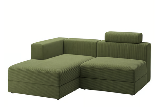 2,5-seat mod sofa w chaise longue, left with headrest/Samsala